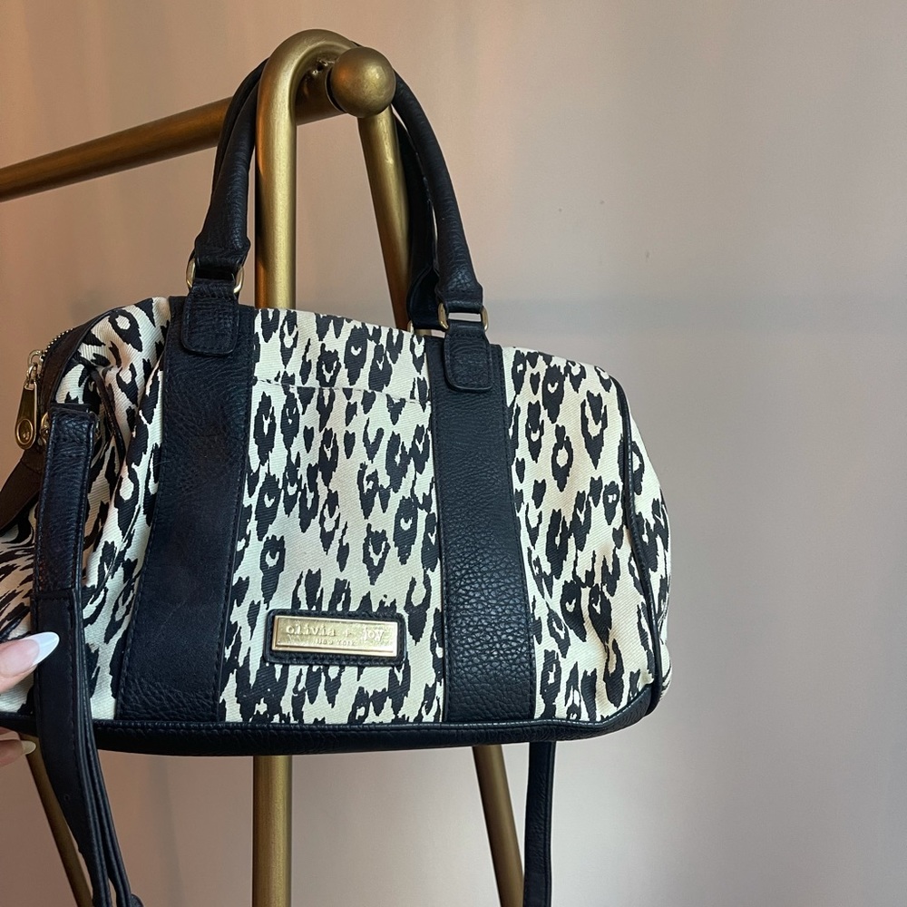 Leopard satchel purse